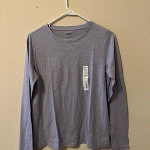 Blue-grey long sleeve shirt